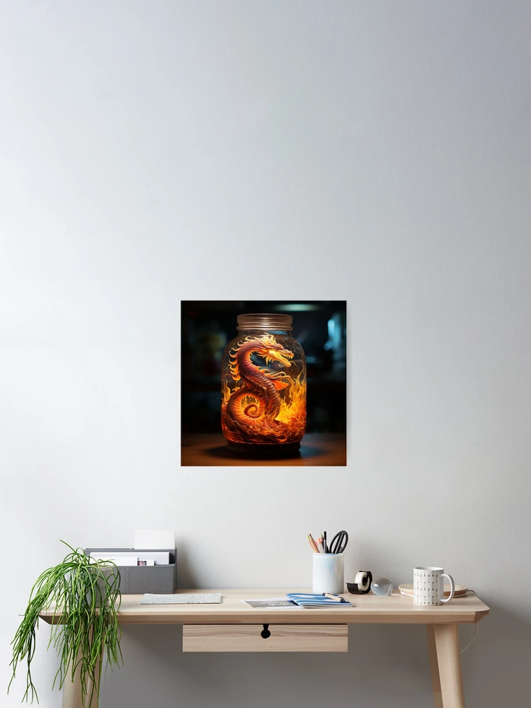 Thumbnail 2 of 3, Poster, Dragon In A Jar designed and sold by Rtymer.