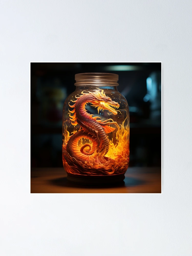 Thumbnail 1 of 3, Poster, Dragon In A Jar designed and sold by Rtymer.