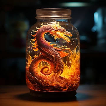 Artwork thumbnail, Dragon In A Jar by Rtymer