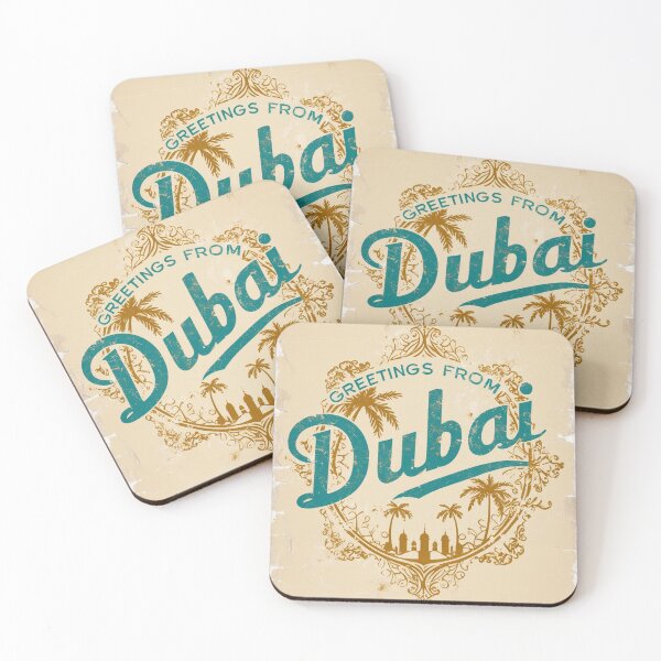 Item preview, Dubai United Arab Emirates Vintage Travel Retro Postcard Design designed and sold by TravelPostcardGems.