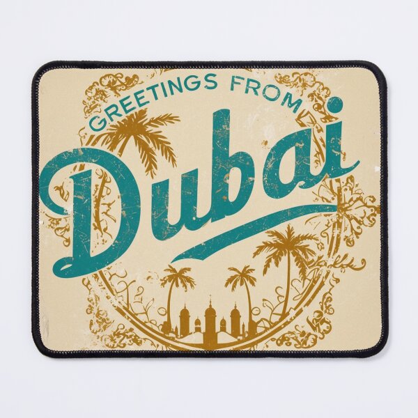 Item preview, Dubai United Arab Emirates Vintage Travel Retro Postcard Design designed and sold by TravelPostcardGems.