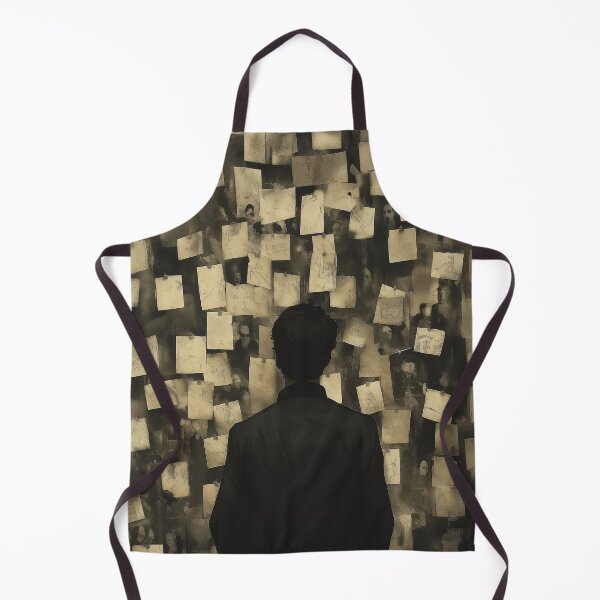 Item preview, A solitary figure standing before a wall layered with pinned sketches and notes. designed and sold by HEMRO.