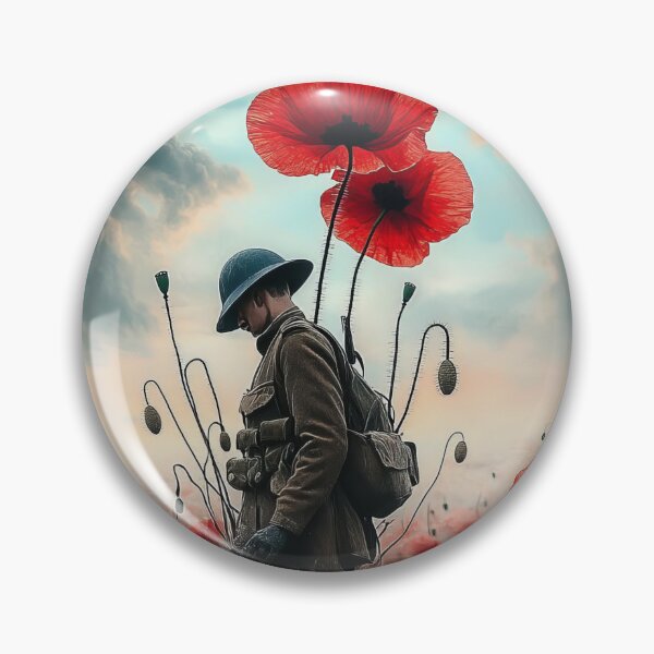 Item preview, remembrance soldier worldwar one poppies at the war fields designed and sold by EgonZ9.