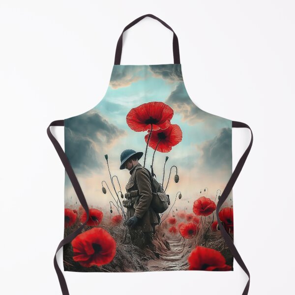 Item preview, remembrance soldier worldwar one poppies at the war fields designed and sold by EgonZ9.