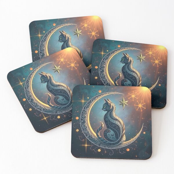 Item preview, A cat dominating the moon designed and sold by artedamensagem.
