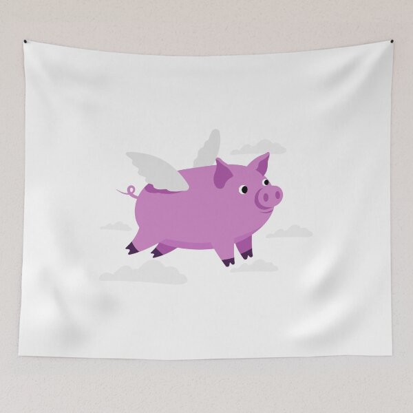 Item preview, When Pigs Fly: Fun Cartoon Art designed and sold by shinyjewel.