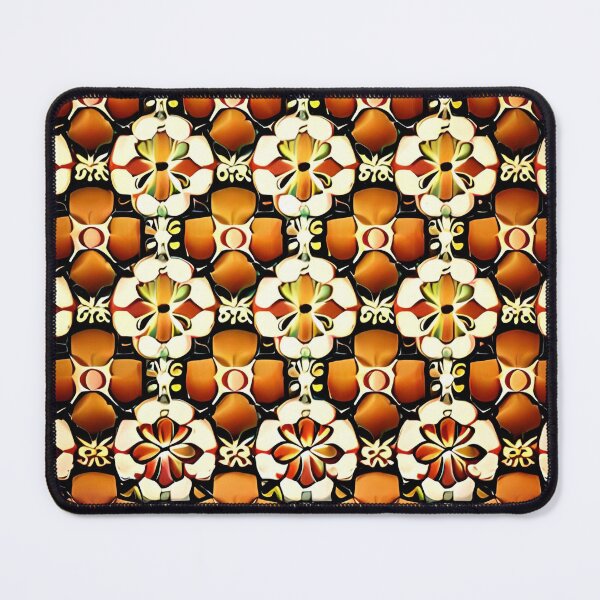 Item preview, Orange Modern Boho Grid Seamless Repeat Pattern Print designed and sold by Zeporas Castle.