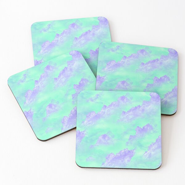Item preview, Purple and Green Clouds designed and sold by  patchworkpersona.