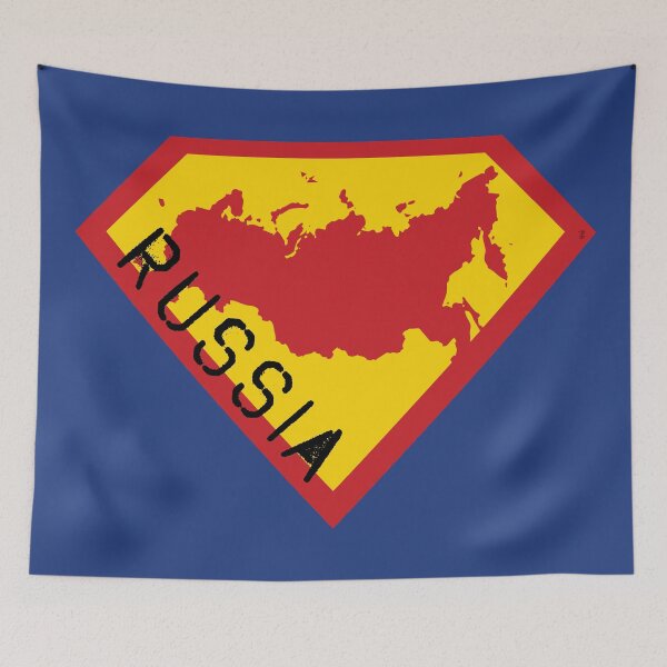Item preview, RUSSIA SHIELD - Freedom Is The Superpower -  SUPERHERO spellout  design designed and sold by pelagio.