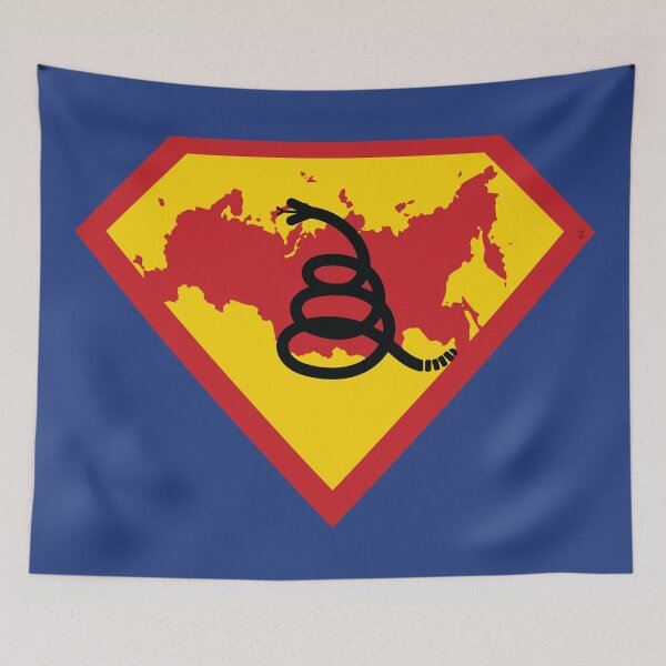 Item preview, RUSSIA SHIELD - Freedom Is The Superpower - Modern Gadsden Snake Flag - Dont Tread On Me SUPERHERO  design designed and sold by pelagio.