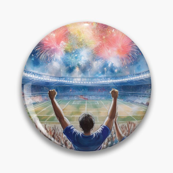 Item preview, A vibrant fireworks display over a packed sports stadium, with cheering fans celebrating designed and sold by homydesign.