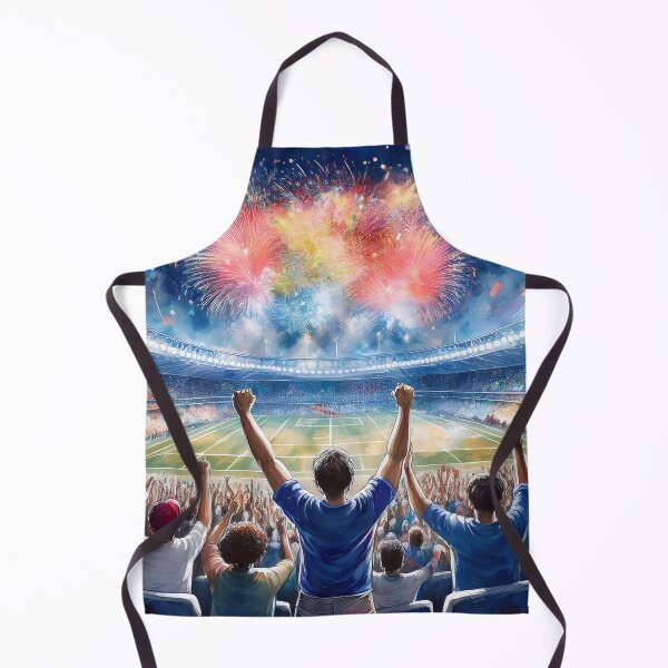 Item preview, A vibrant fireworks display over a packed sports stadium, with cheering fans celebrating designed and sold by homydesign.