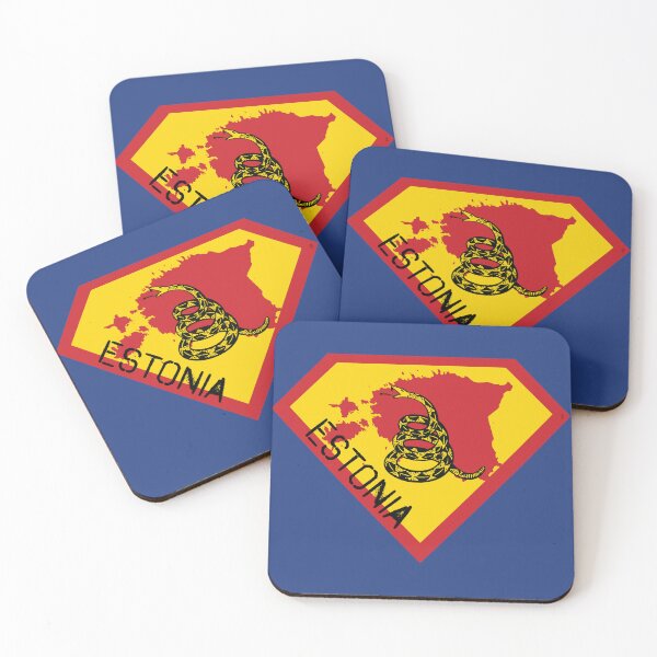 Item preview, ESTONIA SHIELD - Freedom Is The Superpower -  Gadsden Snake Flag - Dont Tread On Me SUPERHERO spellout design designed and sold by pelagio.