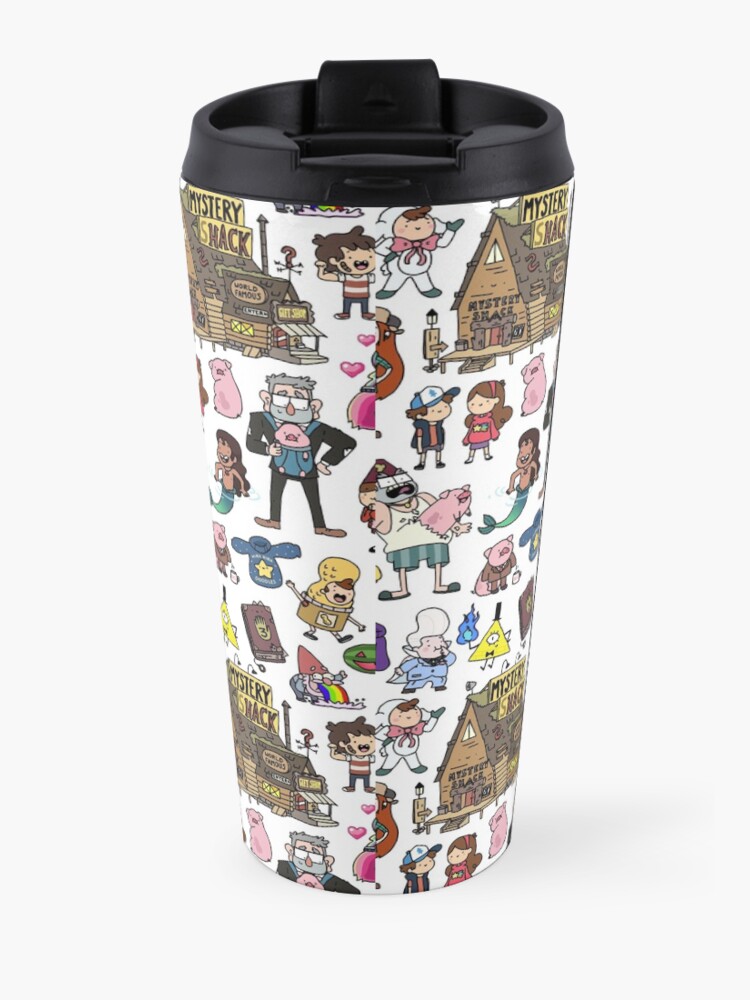 Alternate view of Cute Gravity Falls Doodle Travel Mug