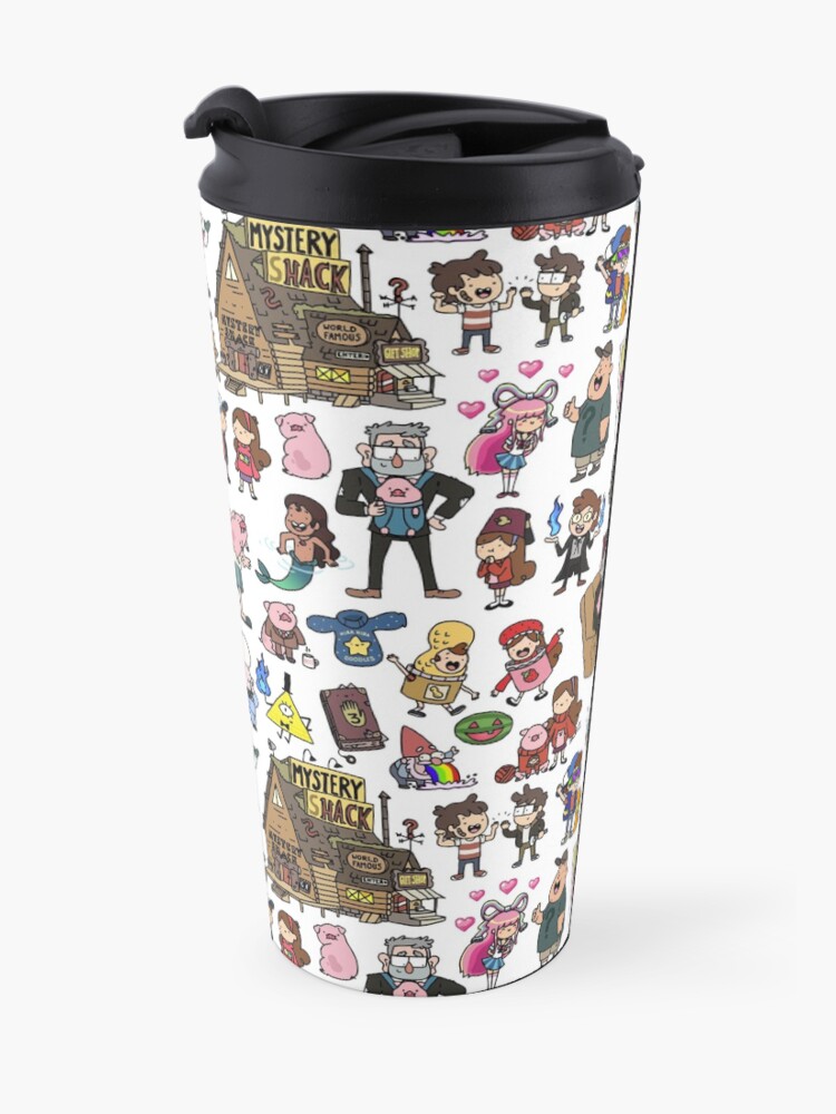 Alternate view of Cute Gravity Falls Doodle Travel Mug