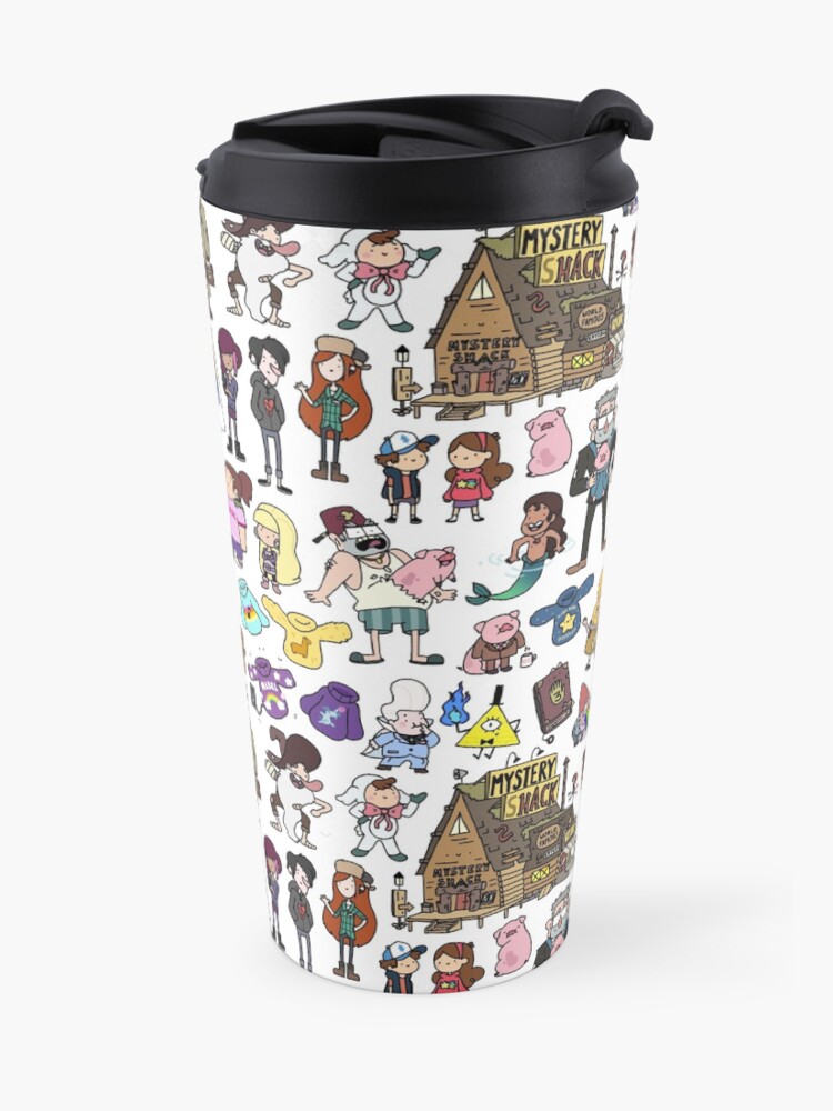 Alternate view of Cute Gravity Falls Doodle Travel Mug