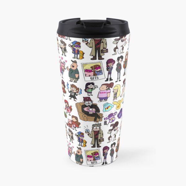 Cute Gravity Falls Doodle Travel Coffee Mug