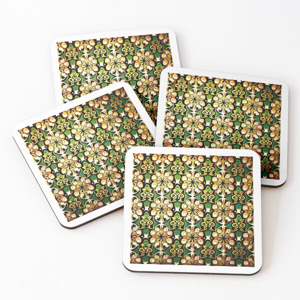 Item preview, Green Modern Boho Grid Seamless Repeat Pattern Print designed and sold by Zeporas Castle.