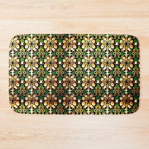 Item preview, Green Modern Boho Grid Seamless Repeat Pattern Print designed and sold by Zeporas Castle.