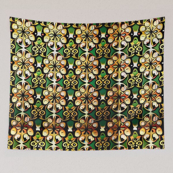 Item preview, Green Modern Boho Grid Seamless Repeat Pattern Print designed and sold by Zeporas Castle.