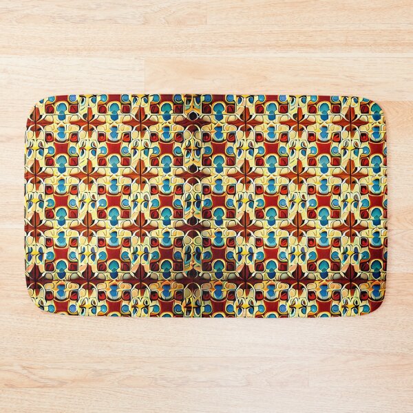 Item preview, Midcentury Modern Boho Grid Seamless Repeat Pattern Print designed and sold by Zeporas Castle.