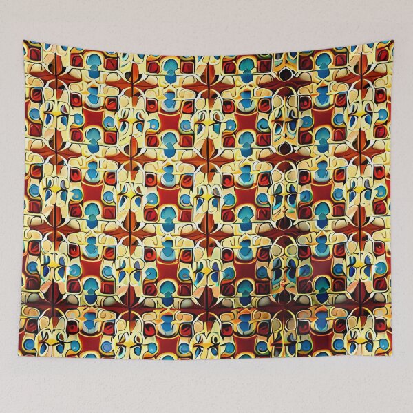 Item preview, Midcentury Modern Boho Grid Seamless Repeat Pattern Print designed and sold by Zeporas Castle.