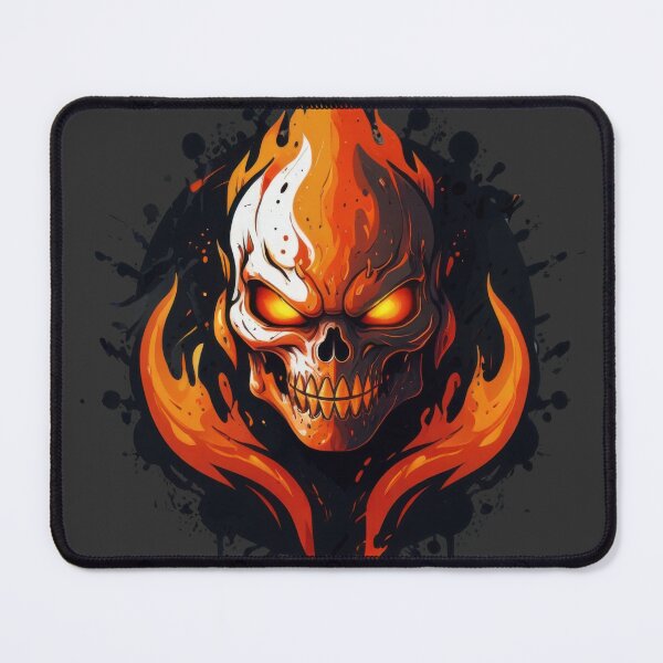 Item preview, Burning Flaming Skull designed and sold by dustcrawler.