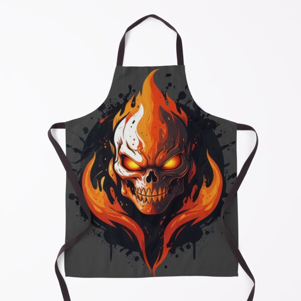 Item preview, Burning Flaming Skull designed and sold by dustcrawler.