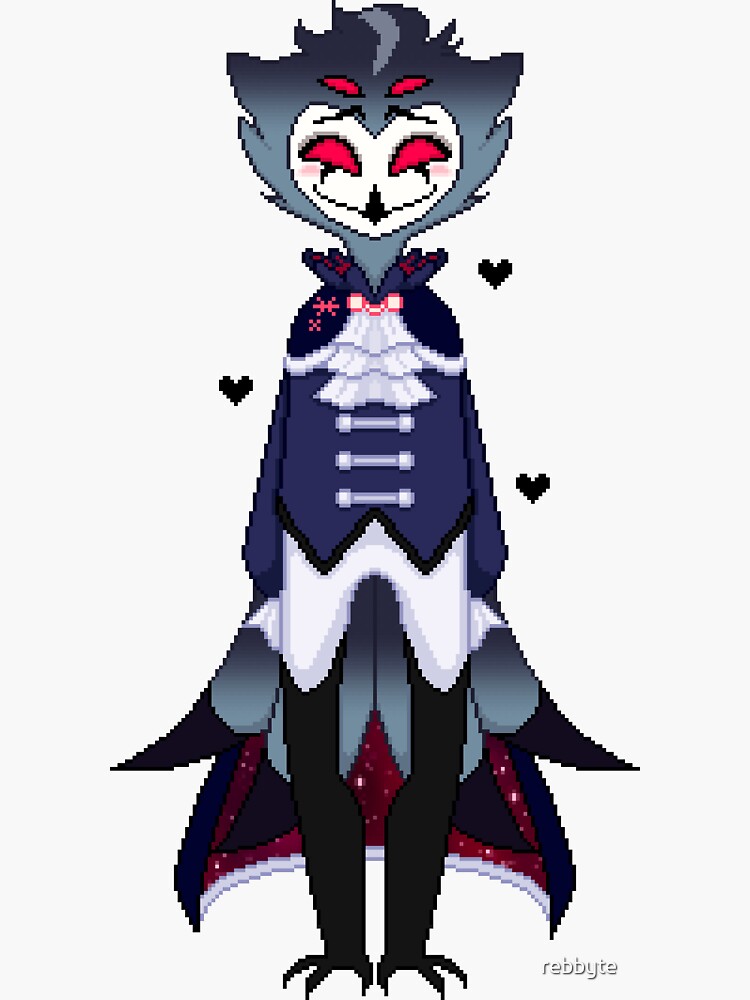 Thumbnail 4 of 4, Sticker, pixel stolas! (date outfit) designed and sold by rebbyte.
