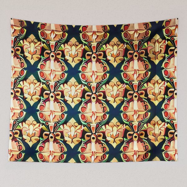 Item preview, Royalty Medieval Bohemian Grid Seamless Repeat Pattern Print designed and sold by Zeporas Castle.