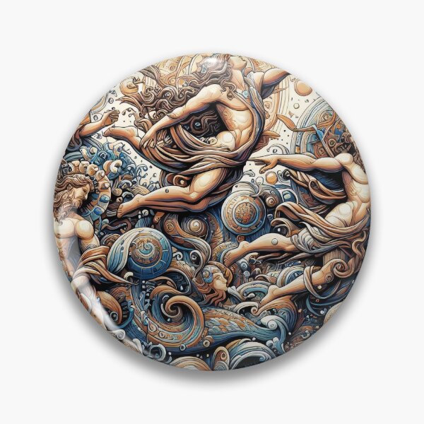 Item preview, Intricate artwork of mythological figures and cosmic elements intertwined designed and sold by homydesign.