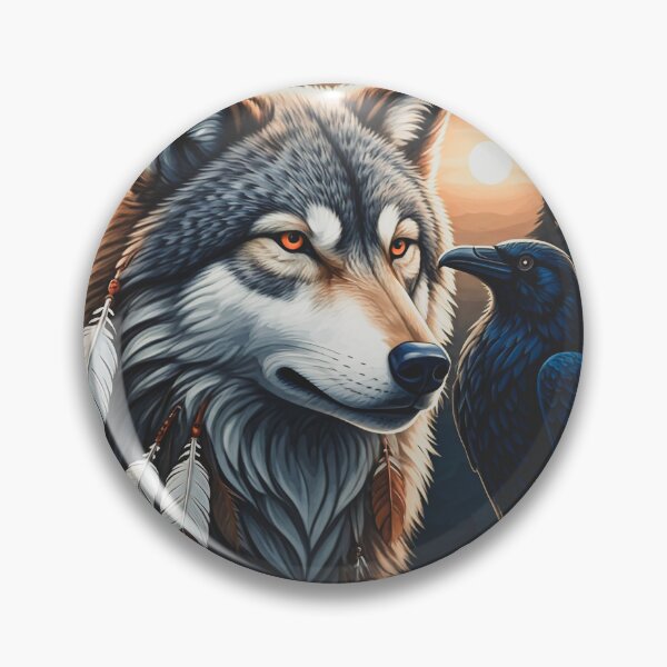 Item preview, Wolf and raven companion  designed and sold by GingaDesigns.