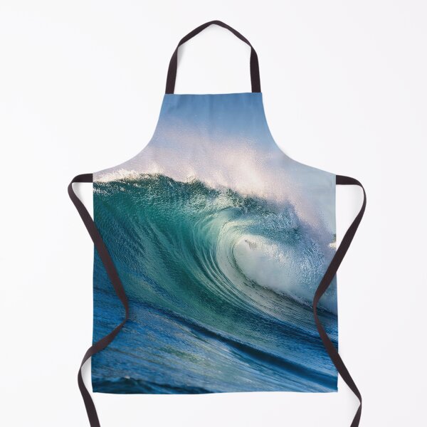 Item preview, Vivid blue ocean wave captured in motion under clear skies designed and sold by homydesign.