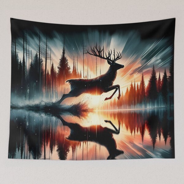 Item preview, Deer Reflection, Ai Generated Art  designed and sold by ACC .