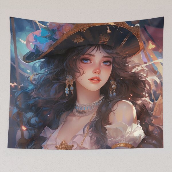 Item preview, Elegant Pirate Captian Woman designed and sold by bubblegoth.