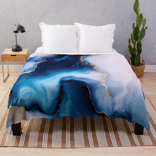 Artikelvorschau, Elegantes Marmordesign mit Alkoholtinte in Blau und Lila entworfen und verkauft von GoldenTealArts.