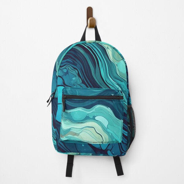 Item preview, Abstract painting of swirling blue and green hues, reminiscent of water and waves designed and sold by homydesign.
