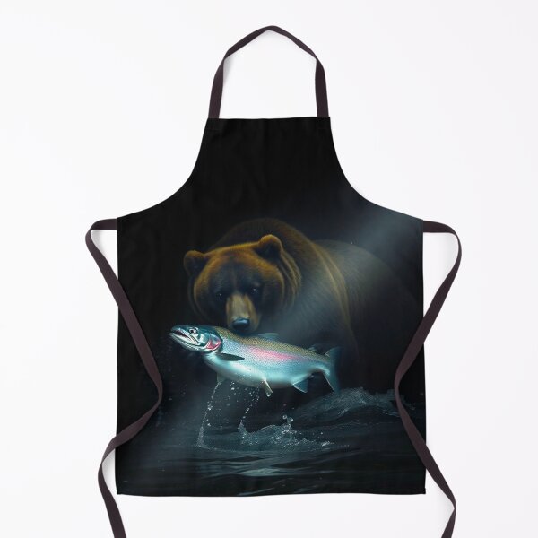Item preview, Grizzly Bear Catches a Trout designed and sold by Skye Ryan-Evans.