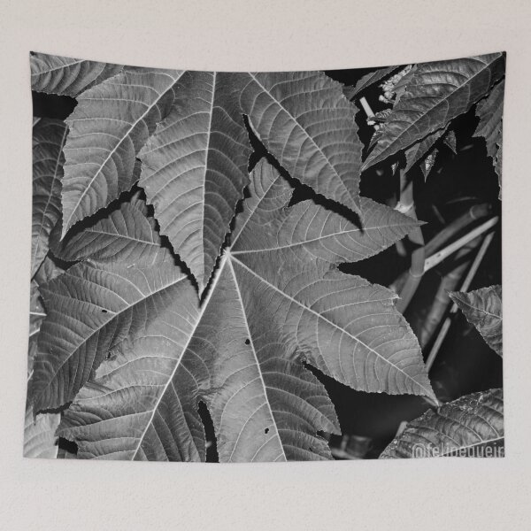 Item preview, black and white leaves designed and sold by felipequeiroz.