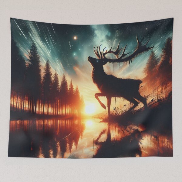 Item preview, Deer Reflection, Ai Generated Art  designed and sold by ACC .