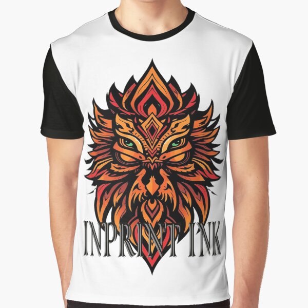 Aperçu de l'œuvre MASQUE TRIBAL PHENIX À ENCRE IMPRIMÉE créée et vendue par inprintink.