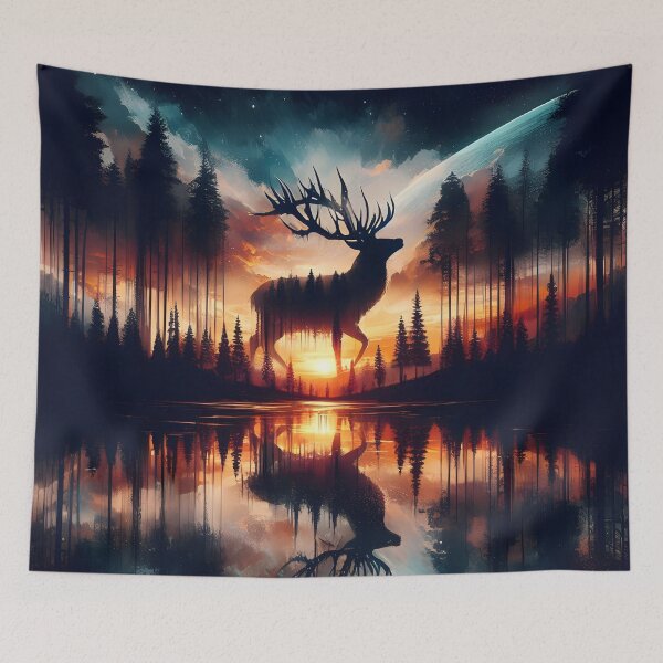 Item preview, Deer Reflection, Ai Generated Art  designed and sold by ACC .
