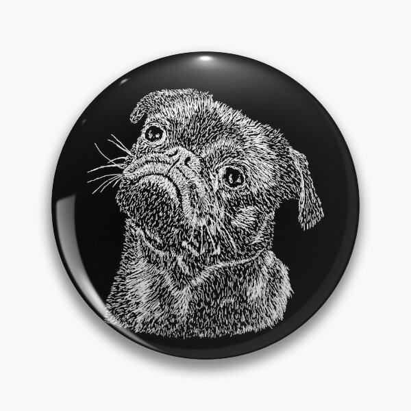 Artikelvorschau, Mops Hund Portrait Handgezeichnete Pinselstriche Post Impressionismus entworfen und verkauft von ArtNoveltee.