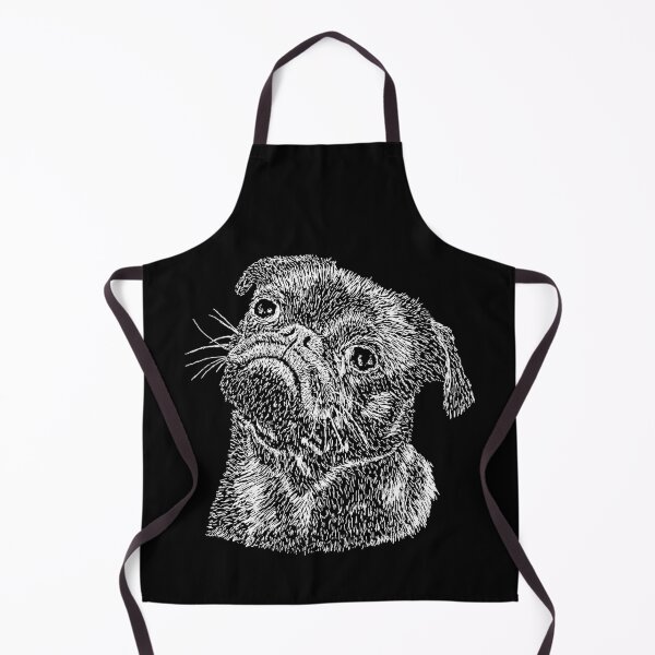 Artikelvorschau, Mops Hund Portrait Handgezeichnete Pinselstriche Post Impressionismus entworfen und verkauft von ArtNoveltee.