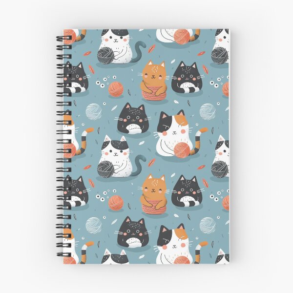 Item preview, Cartoon Cats and Knitting - Cute and Cozy | Gift idea | Cat lover | Knitting | Hobby designed and sold by VieUnique.