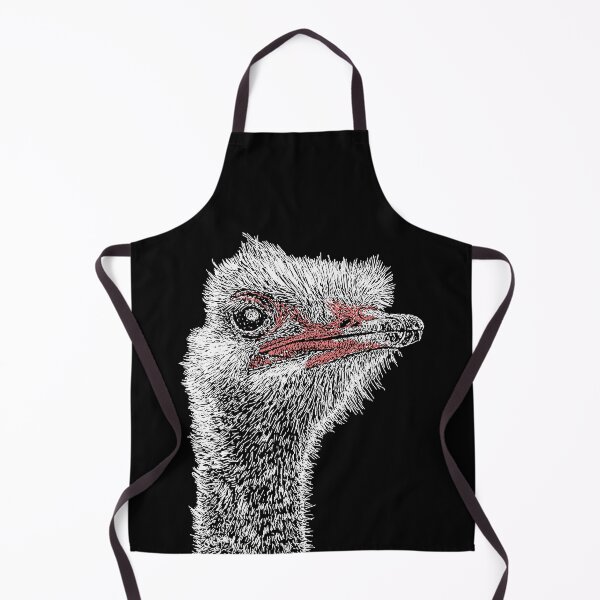 Artikelvorschau, Strauß Vogelkopf Porträt Handgezeichnete Pinselstriche Post Impressionismus entworfen und verkauft von ArtNoveltee.