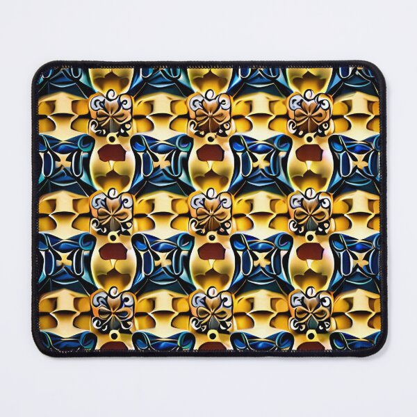 Item preview, Blue Gold Royal Seamless Regal Pattern Mid-Century Print designed and sold by Zeporas Castle.