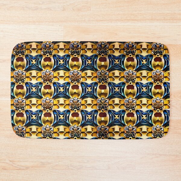 Item preview, Blue Gold Royal Seamless Regal Pattern Mid-Century Print designed and sold by Zeporas Castle.