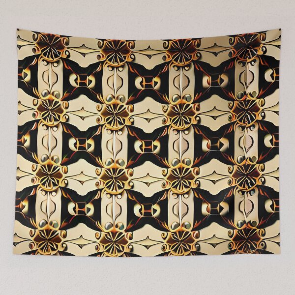 Item preview, Royal Seamless Pattern Grid Repeat Regal Mid-Century Print designed and sold by Zeporas Castle.