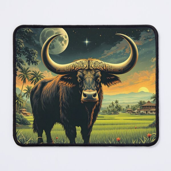 Item preview, Water Buffalo at Sundown designed and sold by HabitableMoons.